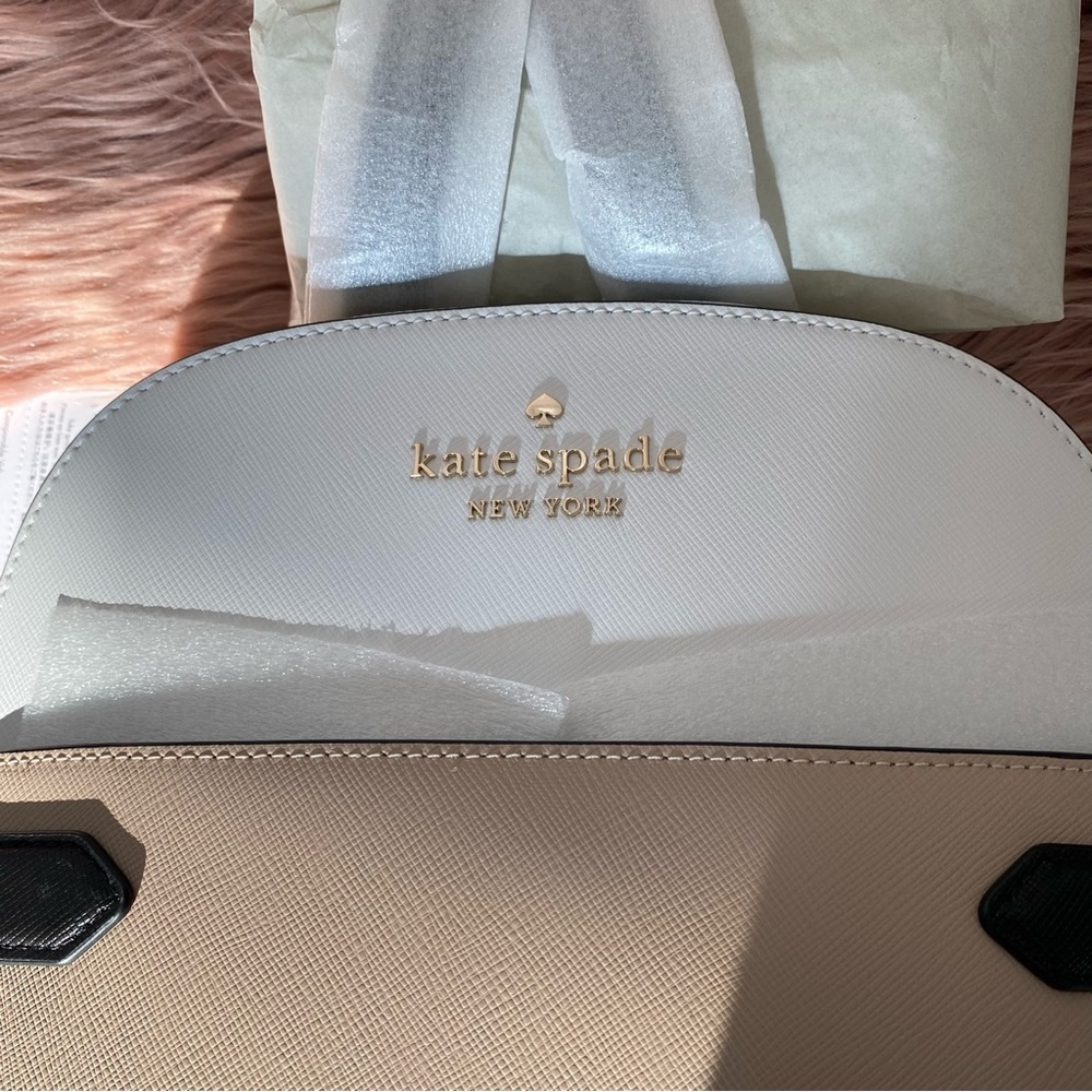 🆕 Kate Spade Staci Dome Medium Backpack Warm Beige Multi Bag - Picture 8 of 13